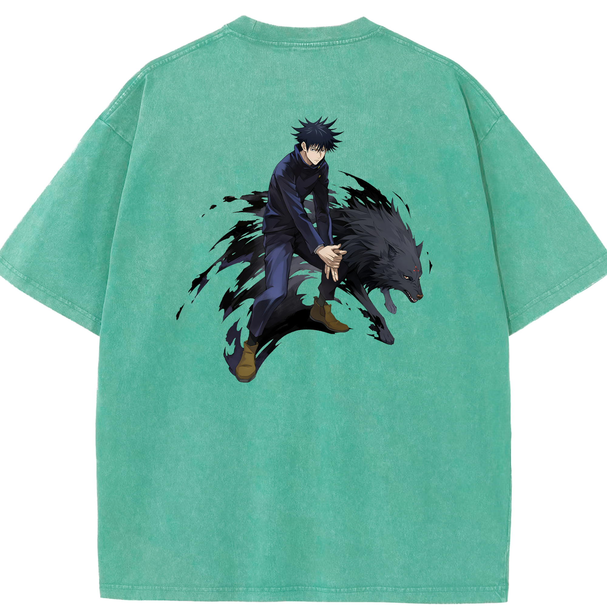 （画像用） 呪術廻戦 Jujutsu Kaisen 綿100% ヴィンテージ風 半袖Tシャツ（背面プリント）